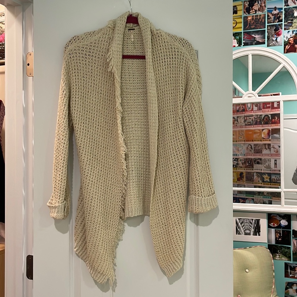 crochet free people cardigan